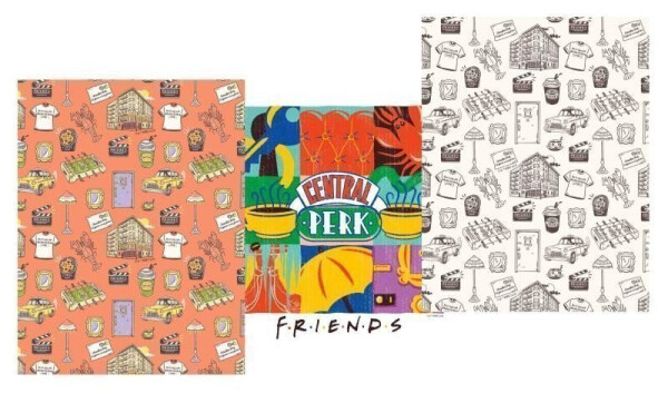 Přátelé Voskovaný ubrousek - Set 3 ks