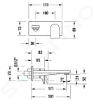 DURAVIT - Tulum Umyvadlová baterie pod omítku, matná černá TU1070004046