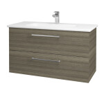 Dřevojas - Umyvadlová skříňka GIO SZZ2 100 - D03 Cafe / Úchytka T04 / D03 Cafe 130640E