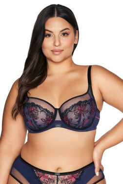 Měkká dámská podprsenka soft side Ava 2120 Navy Blue tmavě modrá 80B