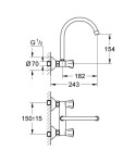 GROHE - Costa L Dřezová baterie, chrom 31191001