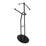 Němý sluha, výška 110 cm, masiv kaučukovník, černé moření, kov černý