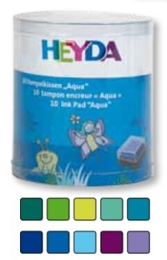 Razítkovací polštářky Heyda sada 4888472 voda 10ks