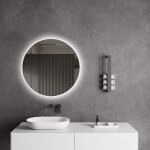 CERANO - Koupelnové LED zrcadlo Libro - Ø 60 CER-476723