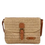 Dámská pletená crossbody kabelka Olive Boho, tmavě béžová