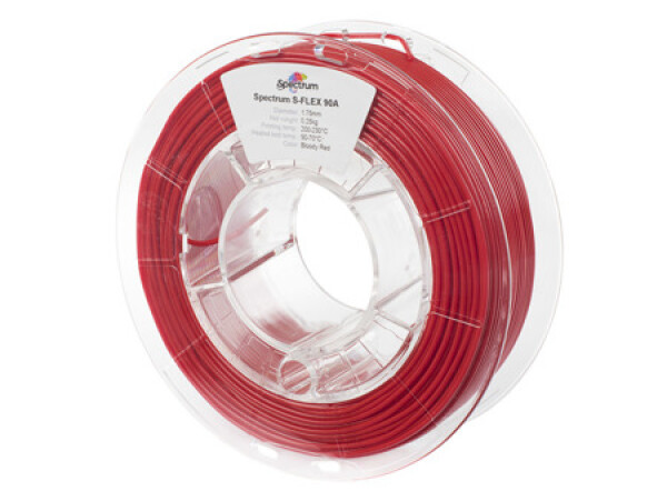 S-FLEX filament 90A bloody red 1,75 mm Spectrum 0,25 kg