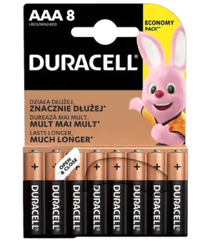 Duracell Basic MN2400 AAA / Alkalická baterie / 1,5 V / 8 ks (3758)
