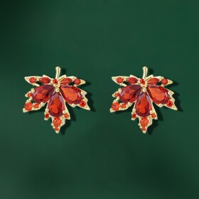 Náušnice Swarovski Elements Podzimní romance, Zlatá