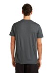 Pánské merino triko s krátkým rukávem ICEBREAKER Mens 150 Tech Lite SS Tee Range Stripes, Obsidian velikost: S
