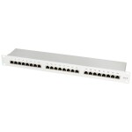 Intellinet 24-Port Cat6a Patchpanel geschirmt 1HE Kabeleinführung 90° abgewinkelt schwarz 24 portů patch panel 483 mm (1