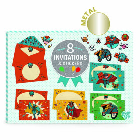 DJECO Dárková sada pozvánek Superhrdinové