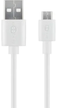 Goobay 43837 bílá / Nabíjecí a synchronizační kabel / Micro USB / 1m (43837)