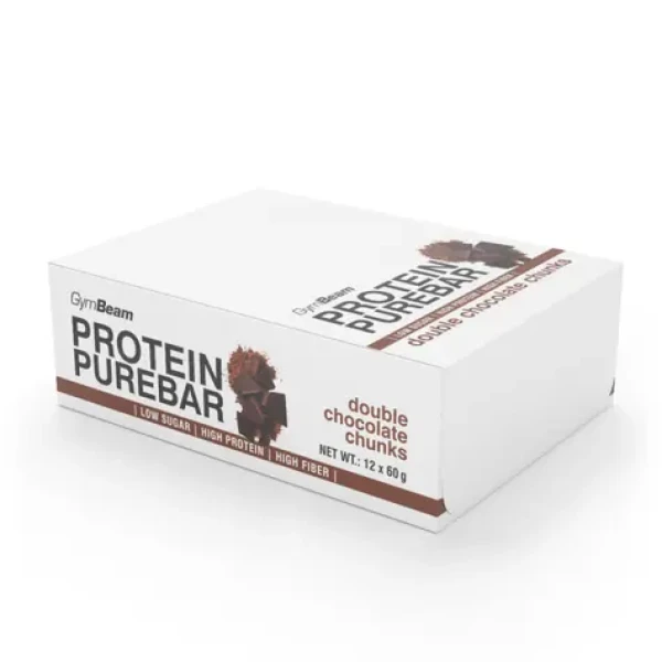 Proteinová tyčinka PureBar - GymBeam (dvojnásobné kousky čokolády, 12 x 60 g) (9061-812x60g-double-chocolate-chunk)