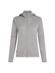 ICEBREAKER Wmns Merino 360 Realfleece Elemental LS Zip Hood, Metro Heather (vzorek) velikost: S