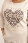 Dámská mikina Plus Size s kapucí a potiskem, grafitová UNI