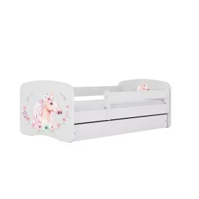 Dětská postel Babydreams+SZ+M bílá 80x160 Kůň