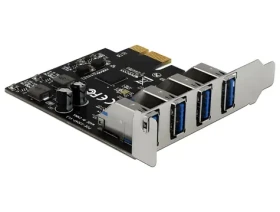 Delock / Řadič USB 3.0 / 4x USB Typ-A / PCIe 2.0 / Low Profile (90304)