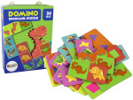 Mamido Oboustranné puzzle DOMINO Dinosauři 28 dílků
