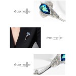 Exkluzivní brož Swarovski Elements Charlotte, Modrá
