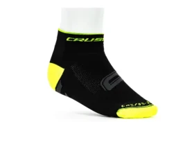 Crussis cyklistické ponožky černá/žlutá vel.