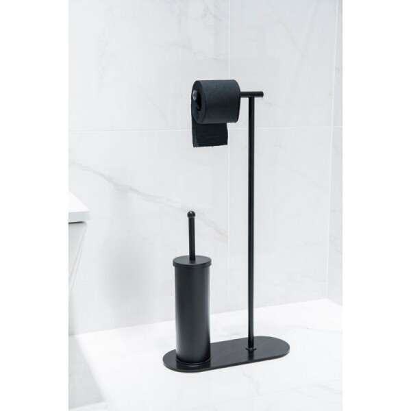 OLSEN SPA - WC štětka + držák papíru, černý kov KD02071631