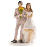 Dortisimo Dekora figurka Novomanželé se žlutými tulipány 16 cm