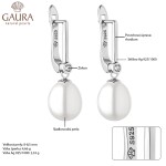 Stříbrné náušnice s bílou řiční perlou Carisa, stříbro 925/1000, Bílá