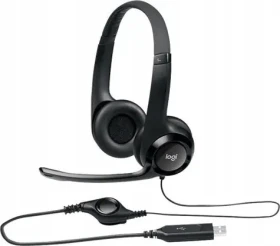 Logitech Headset H390 černá / USB / stereo sluchátka s mikrofonem (981-000014)