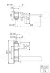 STEINBERG - 230 Umyvadlová baterie pod omítku, 2-otvorová instalace, chrom 230 1814 3