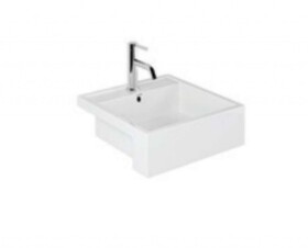 KLUDI - Resa Umývátko 46x46 cm, s přepadem, otvor pro baterii, lesklá bílá 57W0143