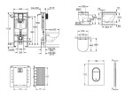 GROHE - Rapid SL Set předstěnové instalace, klozetu, sedátka SoftClose a tlačítka Arena Cosmopolitan S, Triple Vortex, Cool Sunrise SANI11BB4130