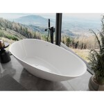 MEXEN - Milano volně stojící vana litý mramor 170 x 86, bílá lesk 57301708510