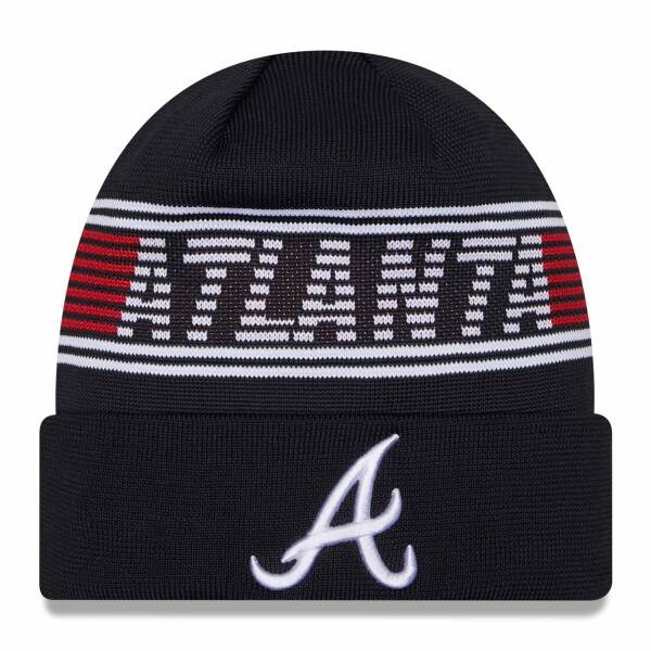 New Era Pánská zimní čepice Atlanta Braves MLB Authentic 2024 Clubhouse Beanie