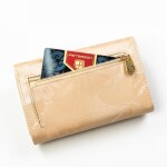 Módní dámská koženkovo-kožená peněženka Peterson Dasi, béžová