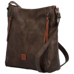 Stylová dámská koženková crossbody kabelka Barcia new, coffee