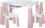 FreeON Plastový stolek s židlemi Neo bílá/růžová / od 3 do 9 let (149507)