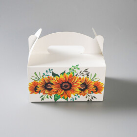 Výslužková krabice s rukojetí Yellow 13x9x7cm