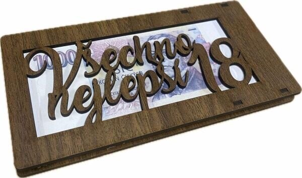 Dřevěná krabička na peníze 20x10 cm bílá – elegantní úložné místo Barva: Hnědá