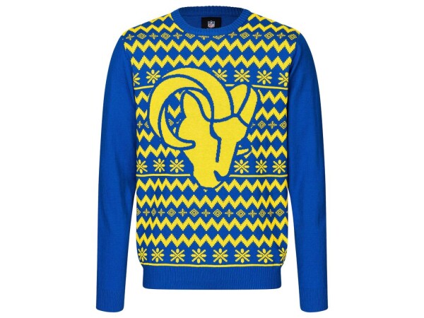 Forever Collectibles Pánská mikina Los Angeles Rams NFL Big Logo Ugly Christmas Sweater Velikost: M