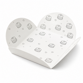 Cake star Podložka pod minidezert FLOWER bílá 4 × 4 cm 100ks