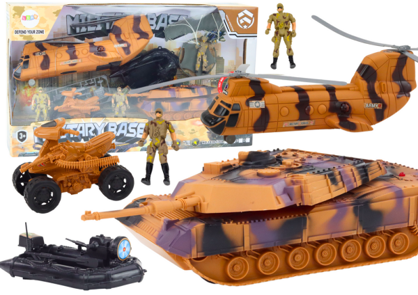 Mamido Vojenská sada: tank, vrtulník, parašutista, zvuky