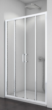 SanSwiss TOPS4 1400 04 22 Sprchové dveře dvoudílné 140 cm, bílá/durlux