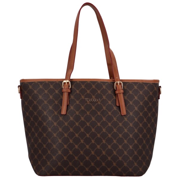 Trendová dámská koženková kabelka přes rameno Laila, hnědá