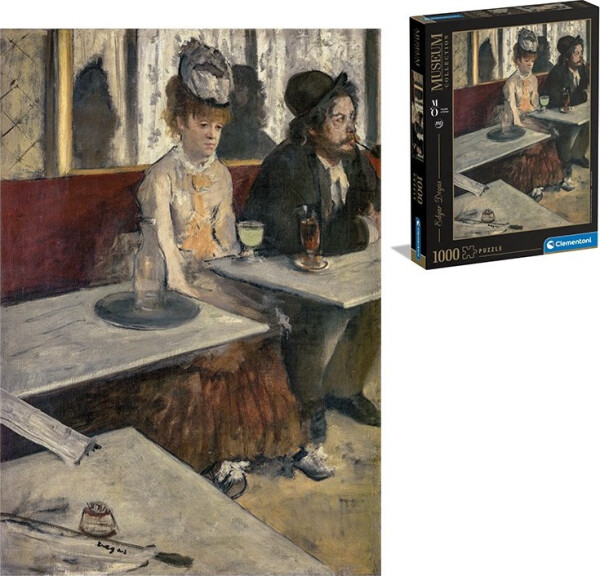 Puzzle Edgar Degas: V kavárně 1000 dílků - Kinsmart