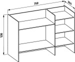 Laufen - Kartell Policový regál, 75x26x53 cm, jantar H3893310810001