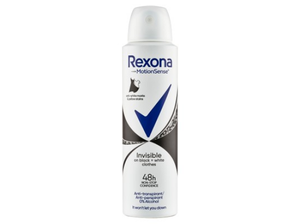 Rexona Invisible Black and White Antiperspirant sprej 150ml