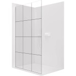 CERANO Sprchová zástěna Walk-in Crystal L/P - 8 mm - bezvzpěrový systém - bílá matná, industriální sklo - 120x200 cm