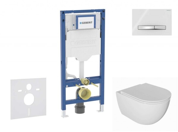 GEBERIT - Duofix Set předstěnové instalace, klozetu Oudee a sedátka softclose, tlačítko Sigma50, chrom/alpská bílá SANI11CA3134B