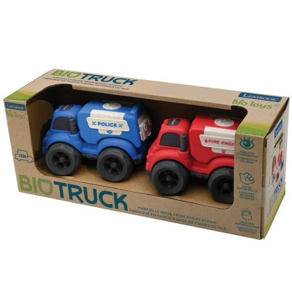 Lexibook sada policejního a hasičského auta z bioplastu 10 cm - Alltoys Lexibook