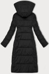 Černá dlouhá dámská zimní prošívaná bunda Libland (7767) odstíny černé XL (42)